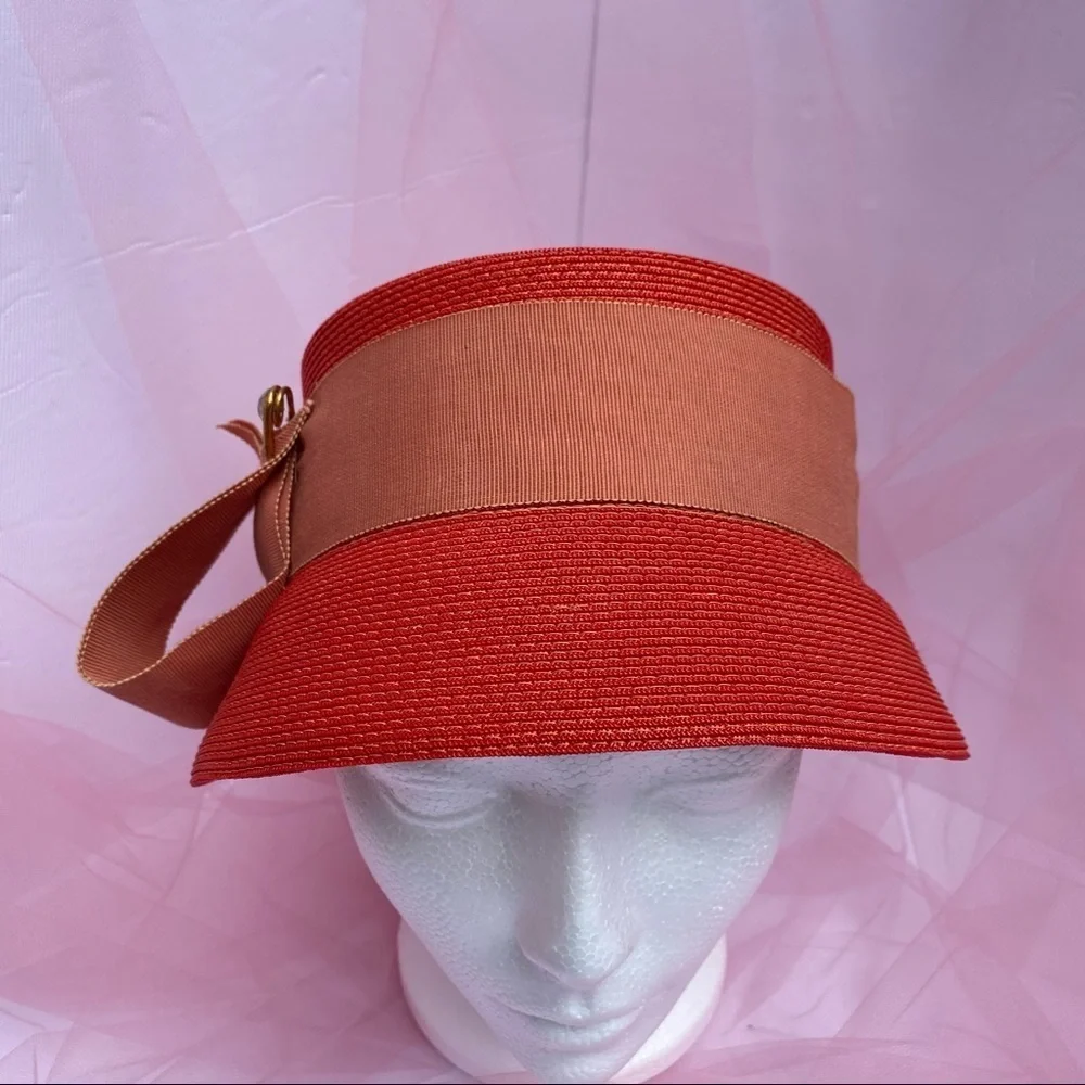 Vintage Orange Bucket Cloche Hat - Picture 3 of 9